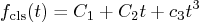 \begin{displaymath}
f_{\rm cls}(t) = C_1 + C_2 t + c_3 t^3
\end{displaymath}