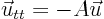 \begin{displaymath}
\vec u_{tt} = - A \vec u
\end{displaymath}