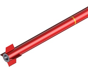 view of the rendered rocket