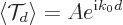 \begin{displaymath}
\langle {\cal T}_d \rangle = A e^{{\rm i}k_0 d}
\end{displaymath}